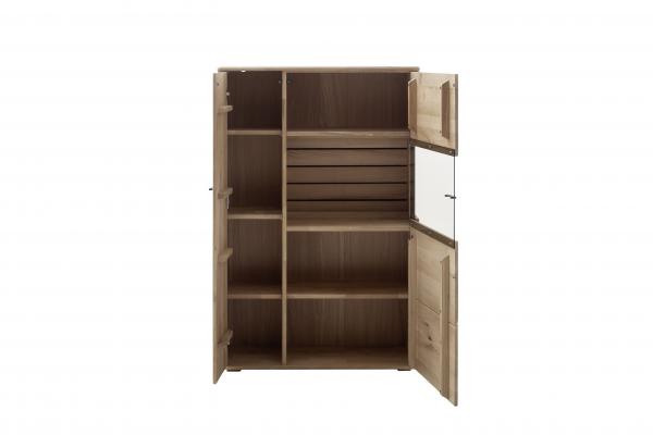 Highboard GIRONA T22 Balkeneiche in Kristalleiche geölt